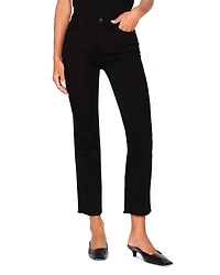 Mara Straight Mid Rise Instasculpt™ Ankle Jeans Black Peached Raw