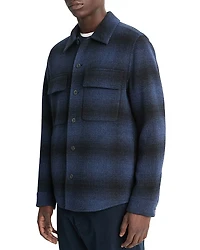Vince Wool & Nylon Splittable Plaid Shirt Jacket