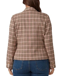 Plus Penelope Plaid Double Breasted Blazer