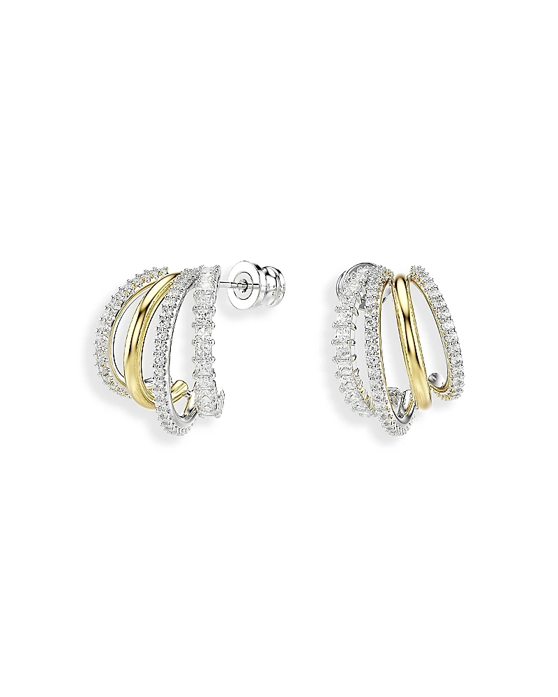 Swarovski Hyperbola Crystal Split Hoop Earrings