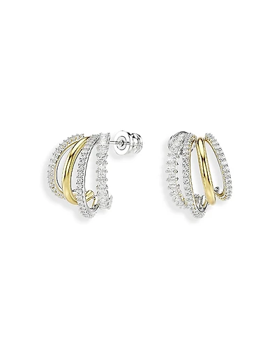 Swarovski Hyperbola Crystal Split Hoop Earrings