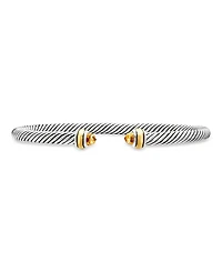 David Yurman Sterling Silver & 18K Yellow Gold Cable Classic Bracelet with Citrine