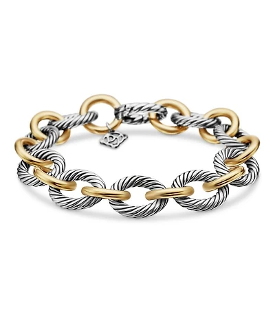 Oval Large Link Bracelet with Gold