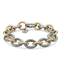 Oval Large Link Bracelet with Gold