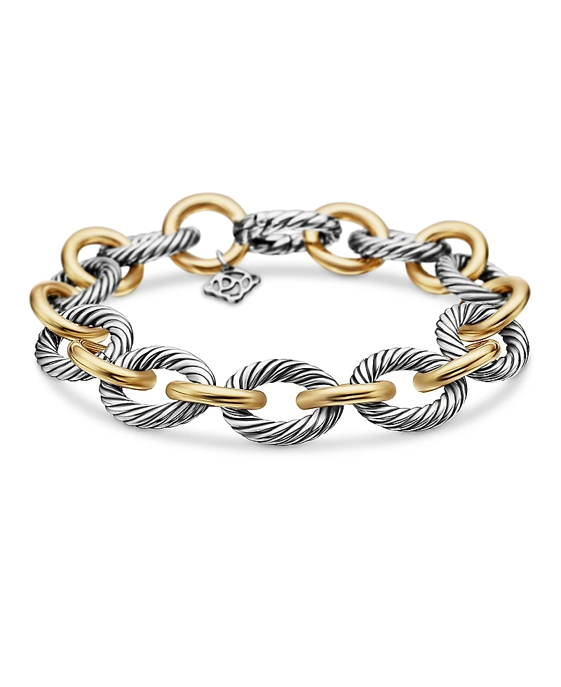 David Yurman Oval Large Link Bracelet with Gold
