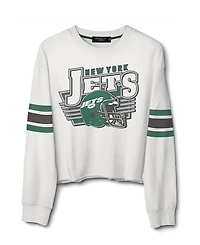 Junk Food Clothing Women's Nfl New York Jets Kickoff Crop Crew Fleece