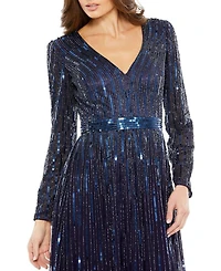 Long Sleeve Tea Length Dress