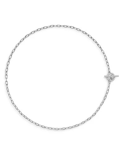 DY Madison® Pavé Diamond Toggle Chain Necklace in Sterling Silver, 3mm