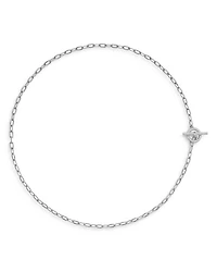 DY Madison® Pavé Diamond Toggle Chain Necklace in Sterling Silver, 3mm