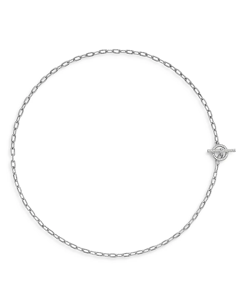 Dy Madison Pave Diamond Toggle Chain Necklace