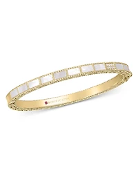 Roberto Coin 18K Yellow Gold Diamond & Mother of Pearl Mosaic Bangle Bracelet