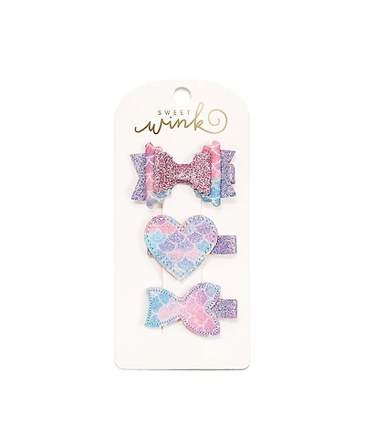 Sweet Wink Girls' Mermaid Shimmer Clip Set - Little Kid, Big Kid
