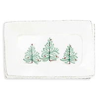 Vietri Lastra Holiday Small Rectangular Tray
