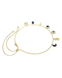 Symbolica Crystal & Imitation Pearl Adjustable Choker Necklace in Gold Tone, 16.5"-20.5"