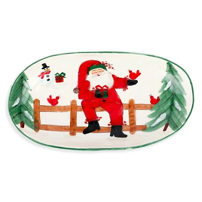 Old St. Nick Shallow Oval Bowl