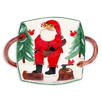 Old St. Nick Handled Square Platter