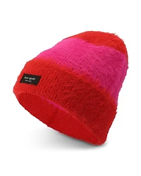 Awning Stripe Fuzzy Beanie