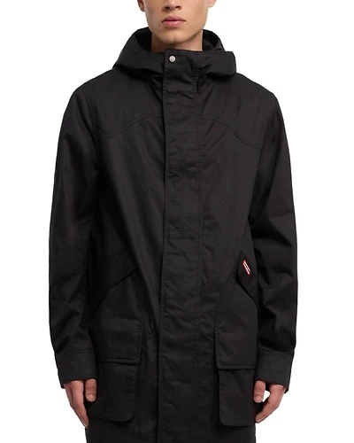 Downing Coated Cotton Hooded Rain Jacket
