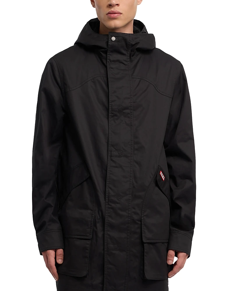 Hunter Downing Coated Cotton Hooded Rain Jacket