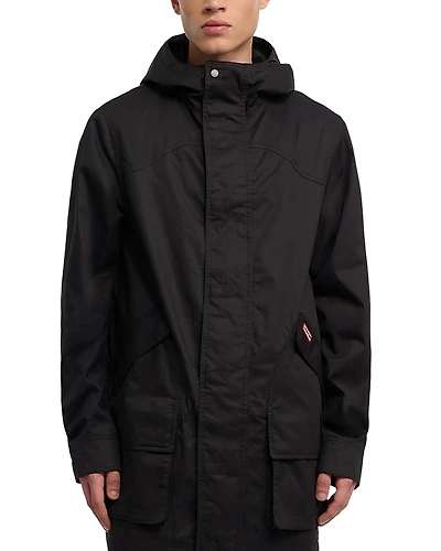 Hunter Downing Coated Cotton Hooded Rain Jacket
