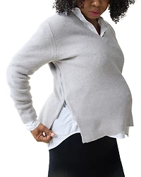 Ingrid & Isabel Maternity Side Zip Sweater