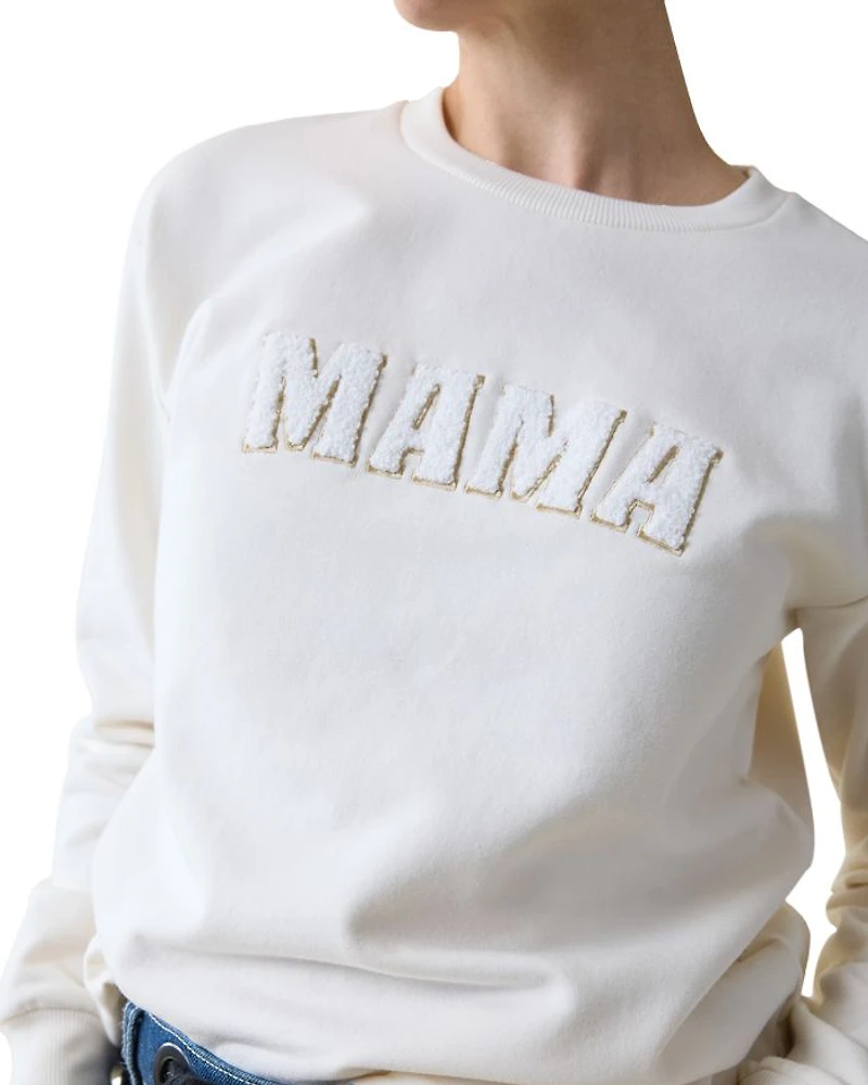 Maternity Mama Fleece Graphic Sweatshirt