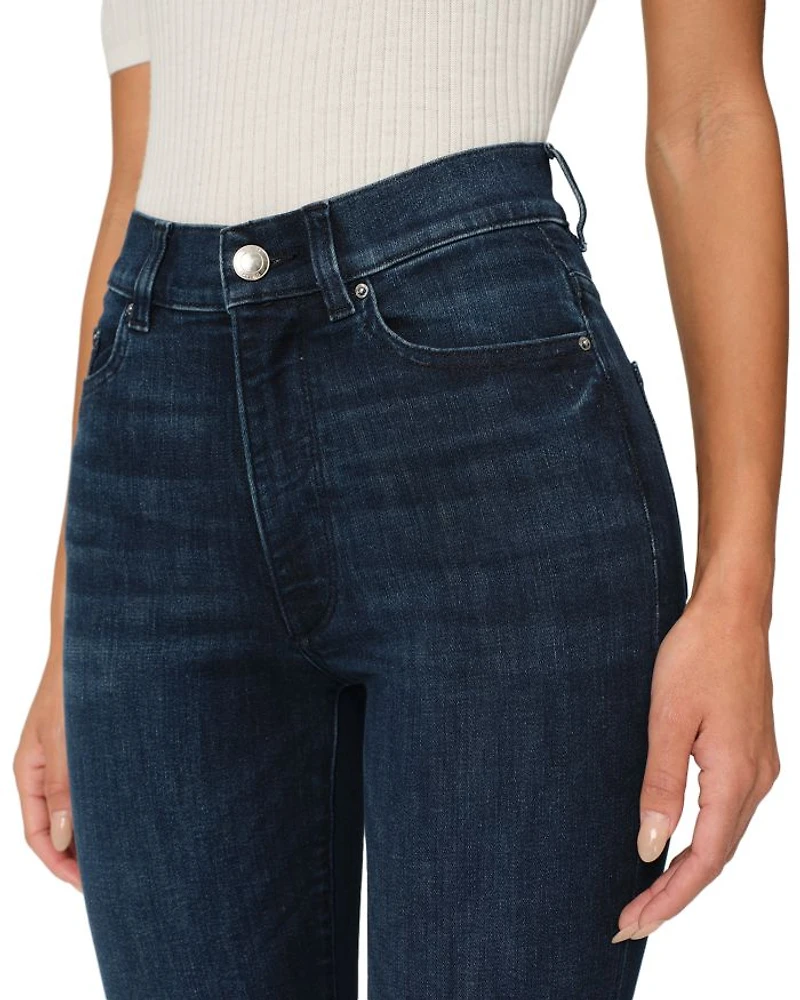 Halle Instasculpt Straight Leg High Rise Jeans Mediterranean
