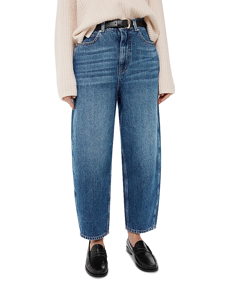 Whistles Petite High Rise Barrel Leg Jeans