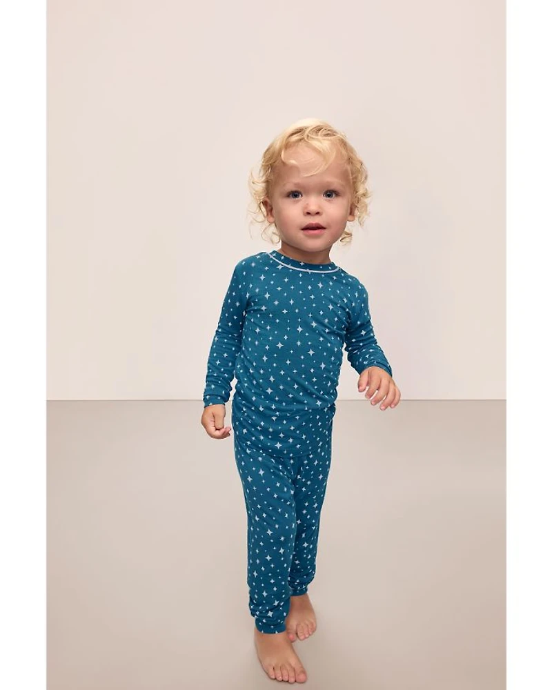 Unisex Printed Long Sleeve PJ Set - Little Kid, Big Kid