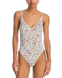 Aqua Swim Drawstring One Piece Swimsuit - Exclusive