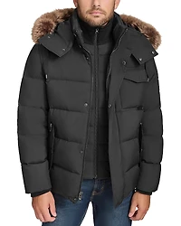 Andrew Marc Forester Faux Fur Trim Down Jacket
