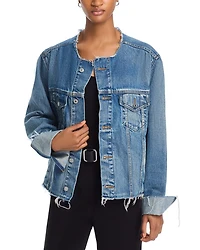 Cutoff Denim Trucker Jacket