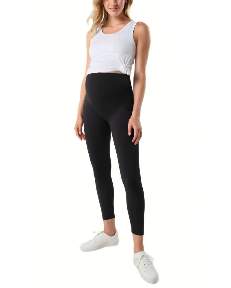 Women's Maternity Stretch Leggings with Bump-Friendly Phone Pocket