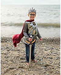 Silver Tone Knight with Cape Costume - Ages 5-6 Years