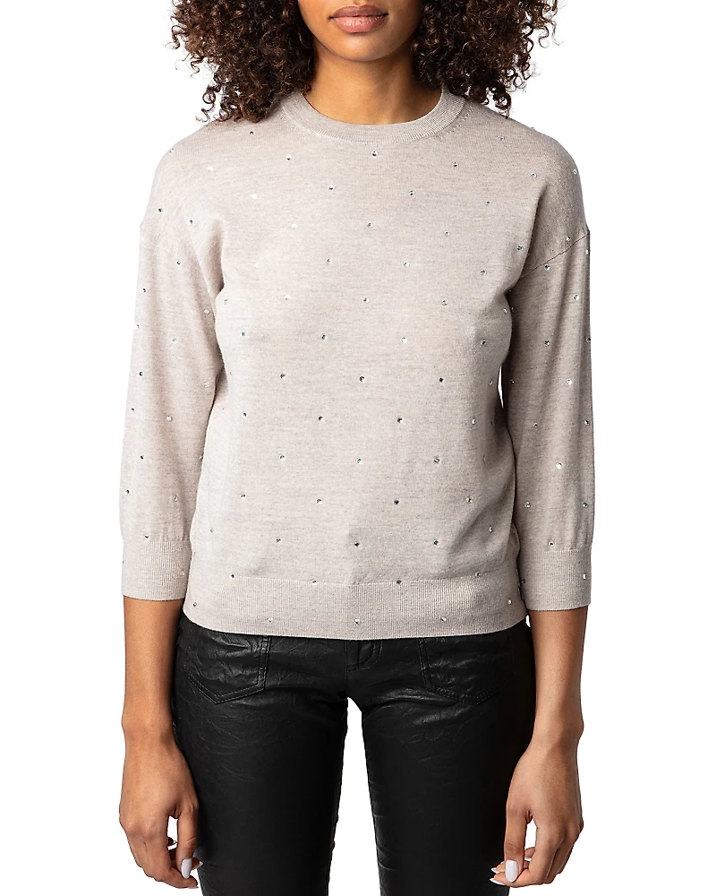 Zadig & Voltaire Kandy Merino Wool Crystal Sweater