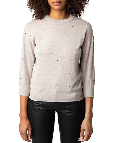 Zadig & Voltaire Kandy Merino Wool Crystal Sweater