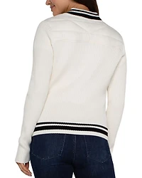 Quilted Trim Cardigan