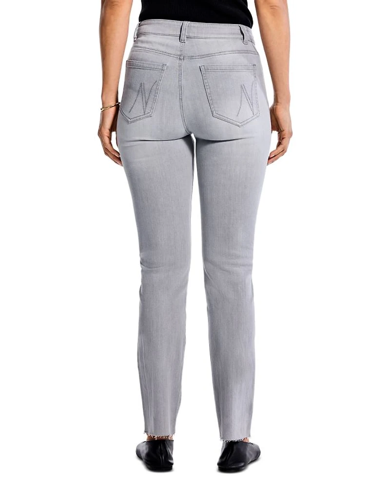 Mid Rise Straight Ankle Jeans Mercury