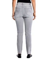 Mid Rise Straight Ankle Jeans Mercury