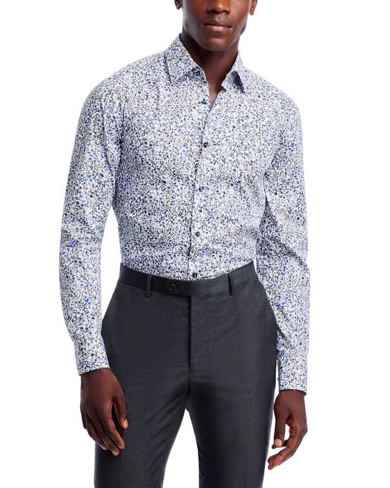 Slim Fit Printed Dress Shirt
