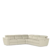 Giuseppi Nicoletti Trevi 5 Piece Power Reclining Leather Sectional
