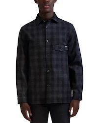 Karl Lagerfeld Paris White Label Plaid Slim Fit Button Down Shirt