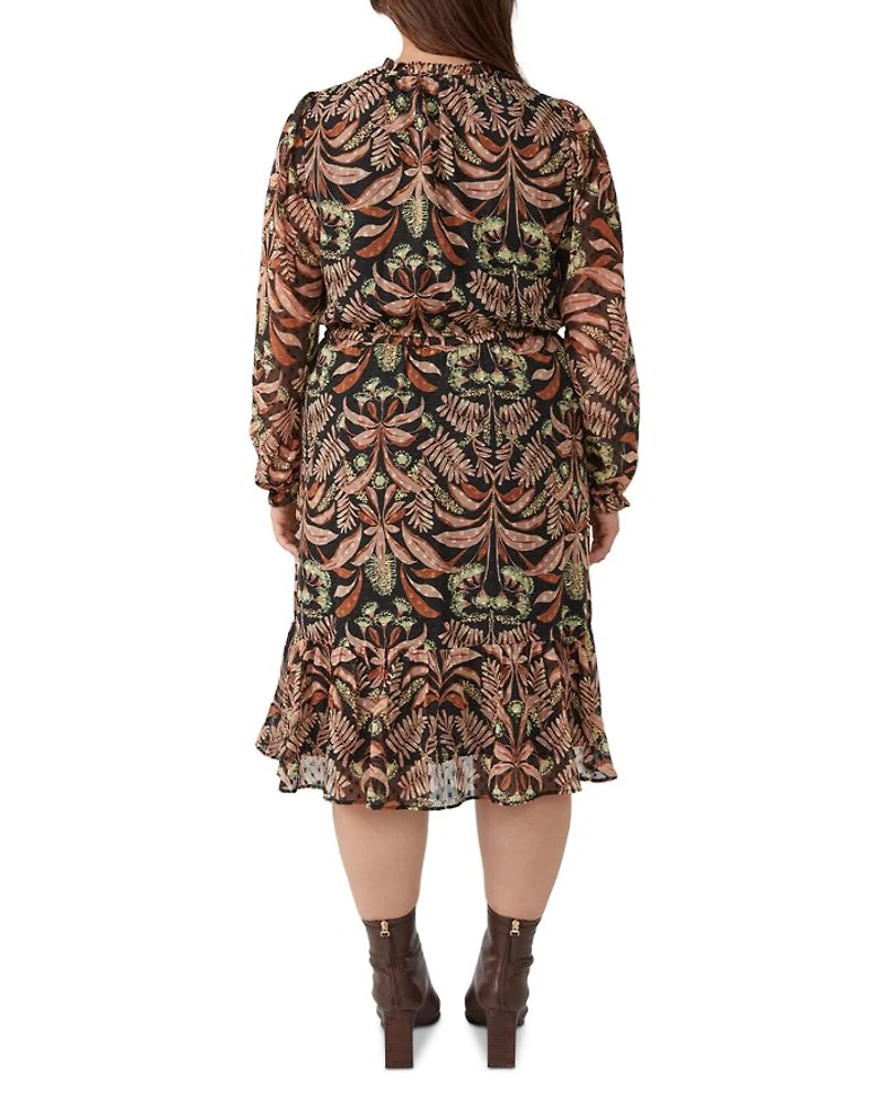 Clip Dot Midi Dress