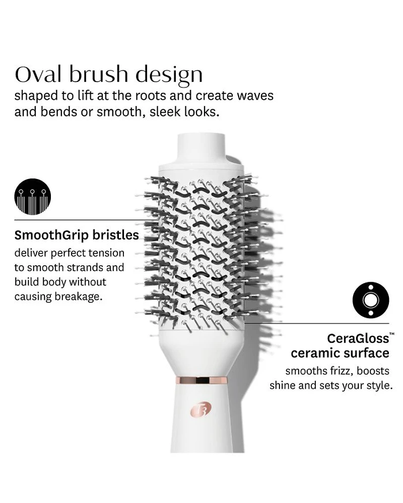 AireBrush One-Step Smoothing & Volumizing Hair Dryer Brush in Satin Blush/Rose Gold