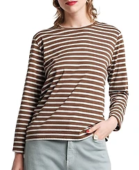 Frances Valentine Striped Tee Top