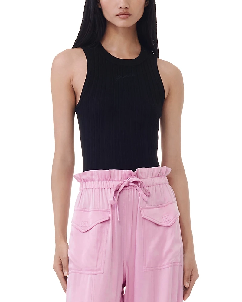 Ganni Soft Ribbed Tank Top