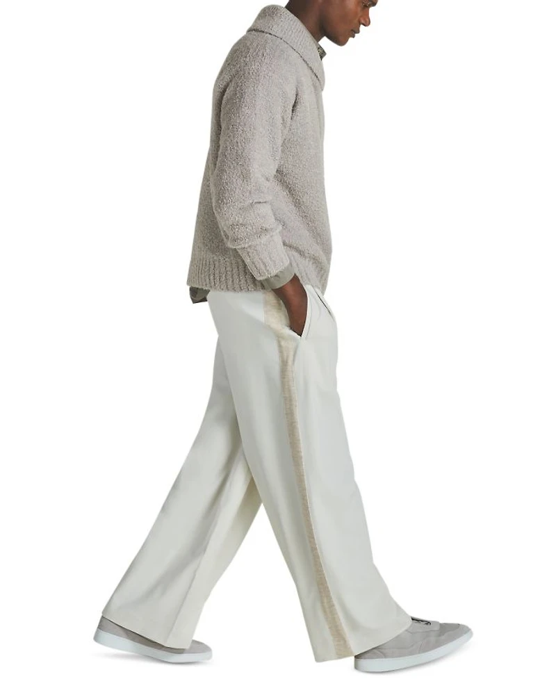 x Les 100 Ciels Unisex Noah Boucle Shawl Collar Jumper