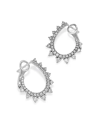 Bloomingdale's Fine Collection Diamond Spiral Huggie Hoop Earrings