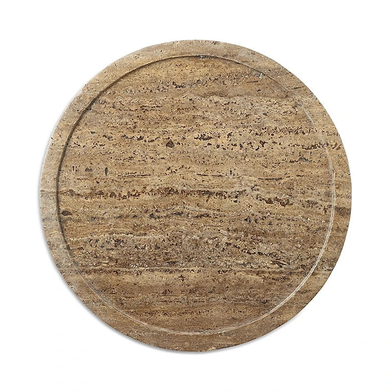 Blue Pheasant Laura Gray Travertine Lazy Susan