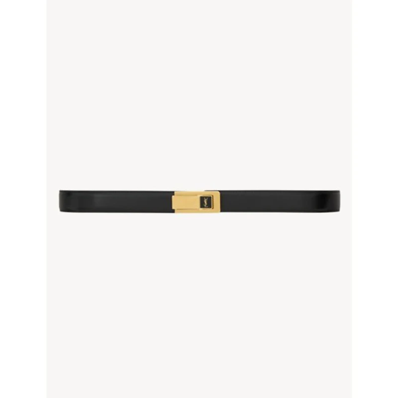 Charniere Buckle Belt Smooth Leather